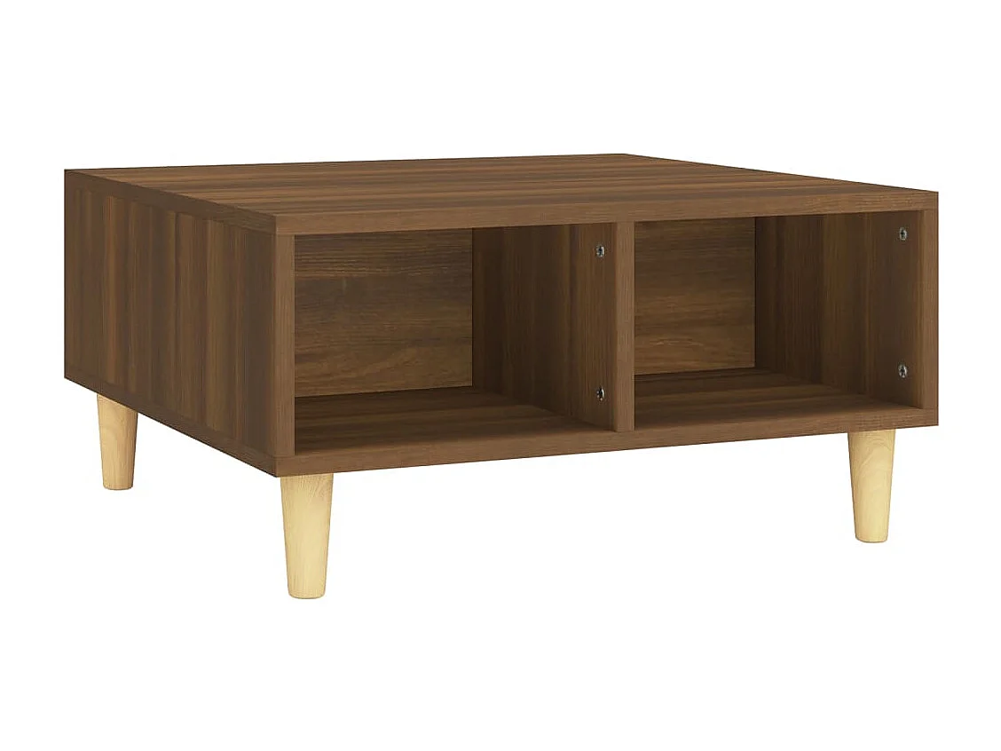 Table basse chêne marron 60x60x30 cm bois d'ingénierie