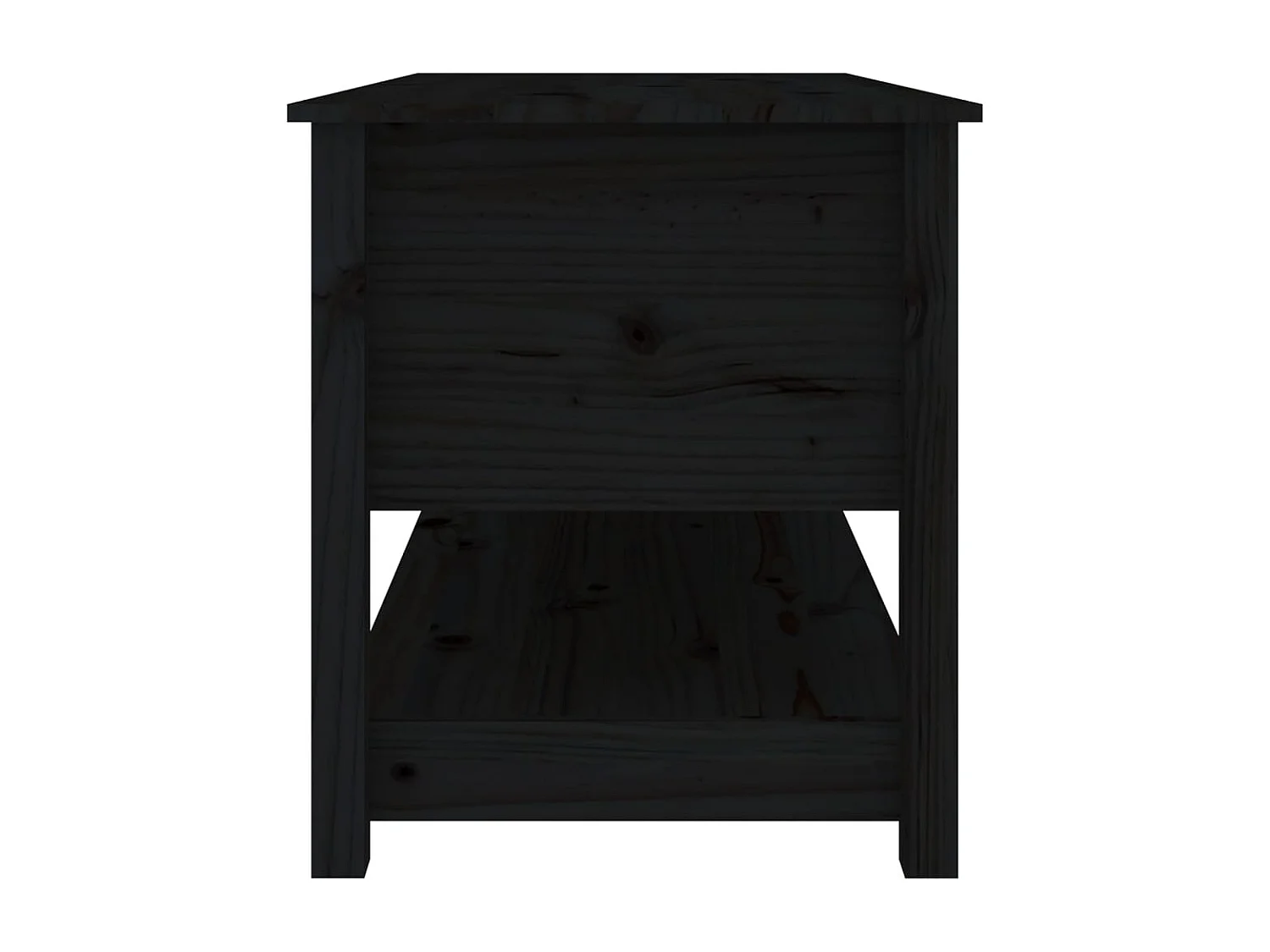 Mesa de centro 102x49x55 cm pinho maciço preto