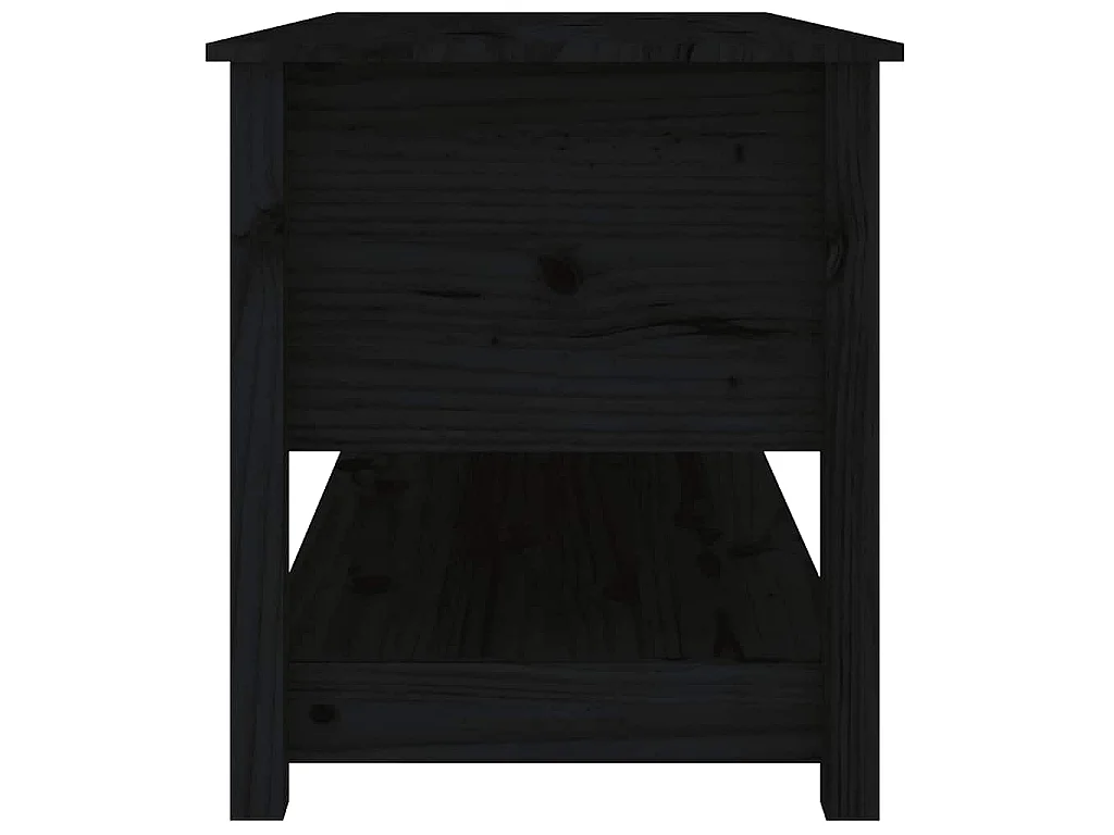 Mesa de centro 102x49x55 cm pinho maciço preto