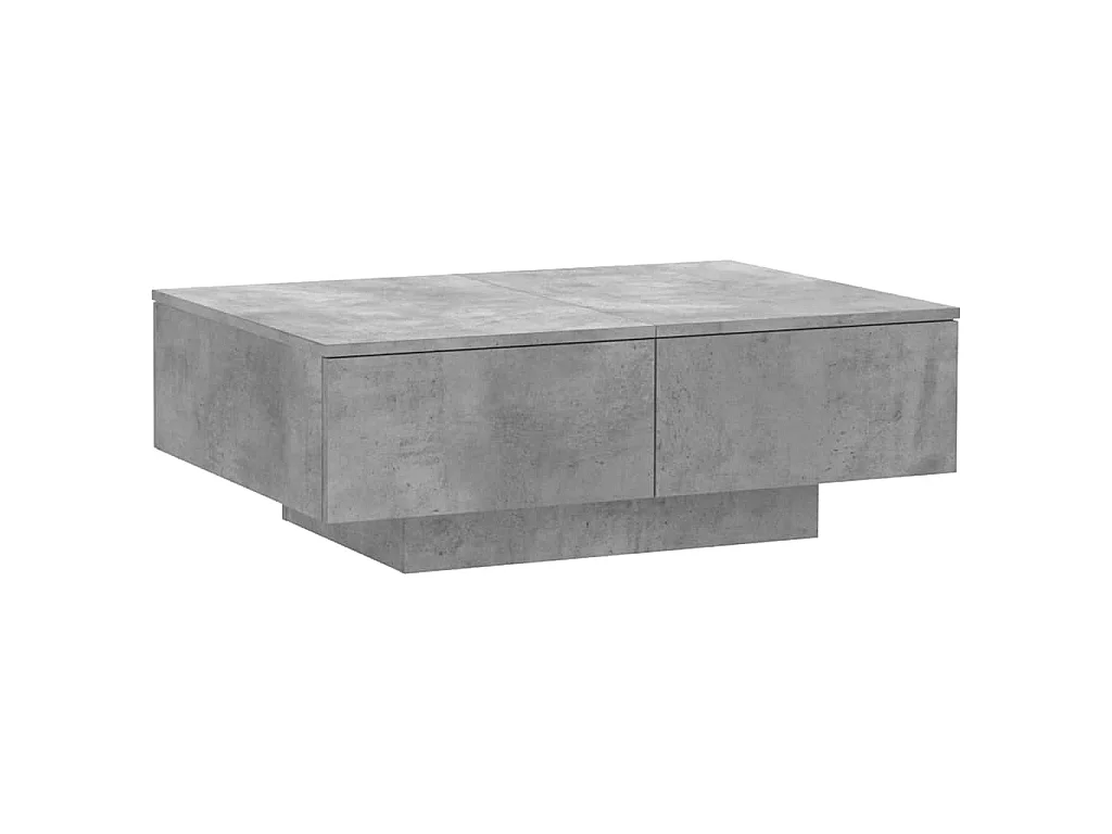 Table basse Gris béton 90x60x31 cm Aggloméré