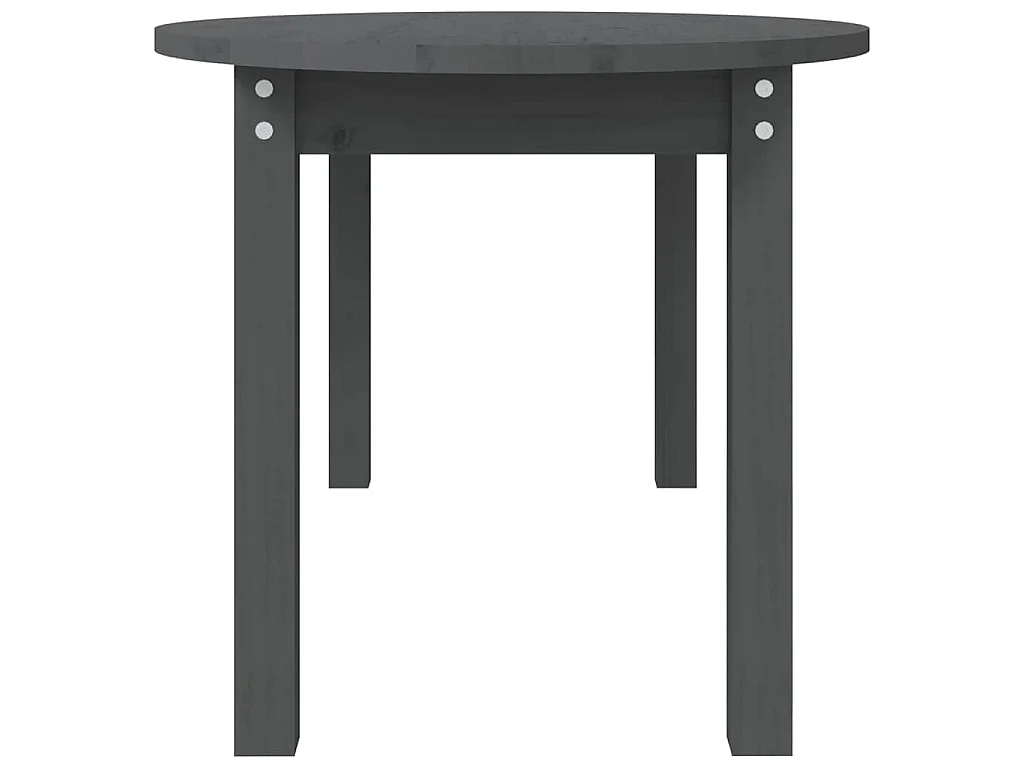 Tavolino da Salotto Grigio 110x55x45 cm Legno Massello di Pino