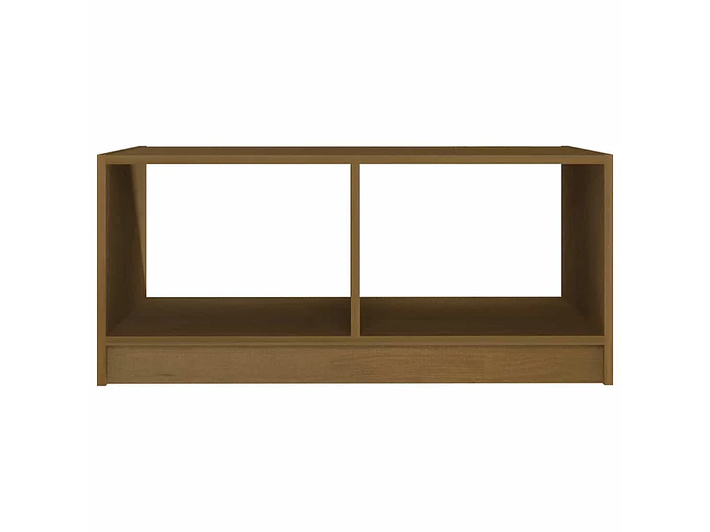 Table basse marron miel 75x50x33,5 cm bois de pin massif