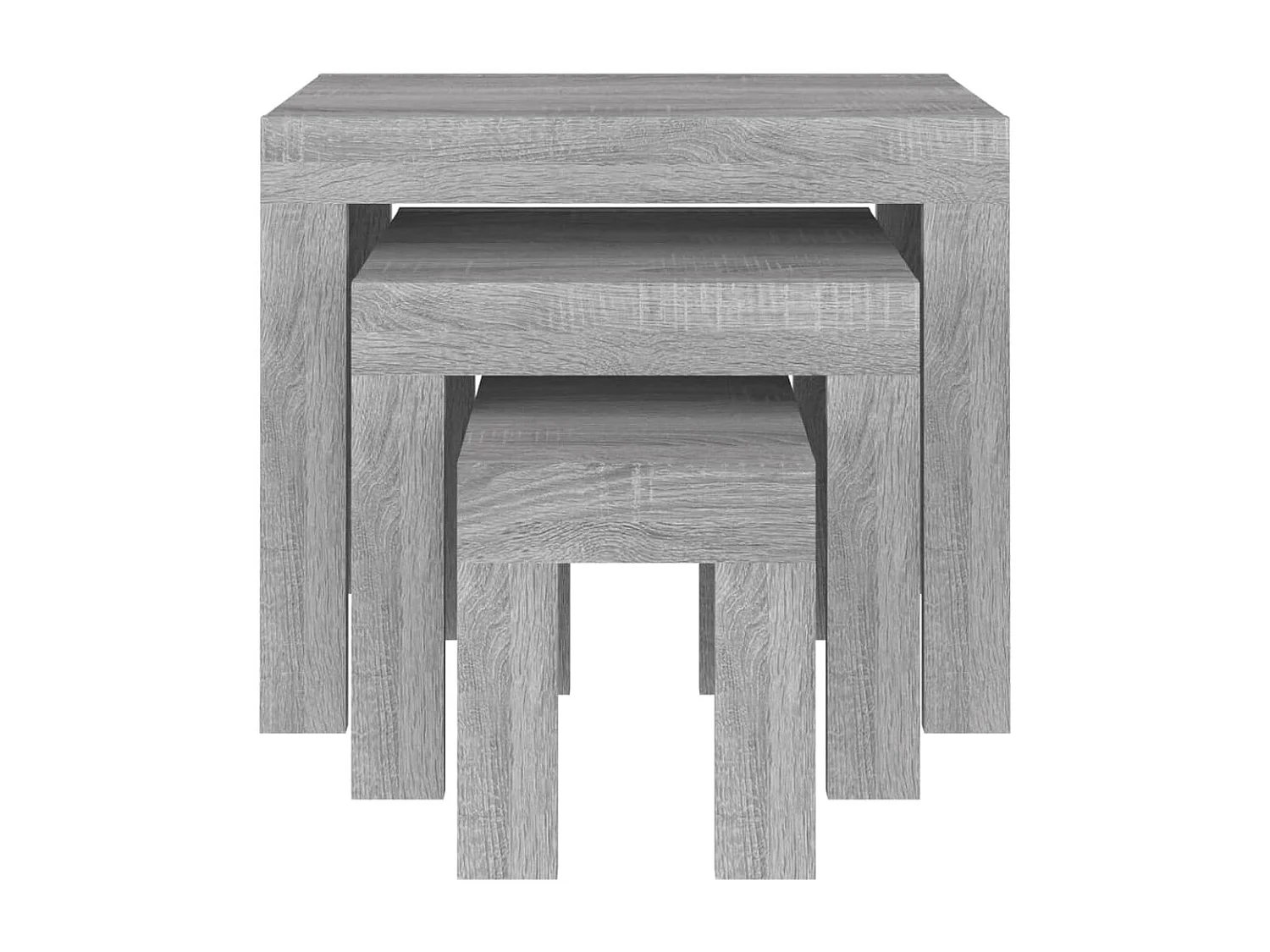 Satztische 3 Stk. Grau Sonoma Holzwerkstoff