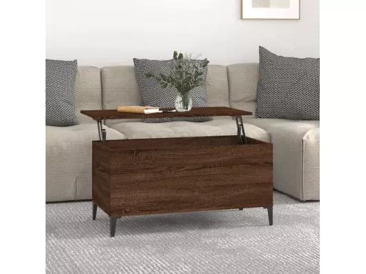 Kauf Unique Couchtisch Braun Eichen-Optik 90x44,5x45 cm Holzwerkstoff