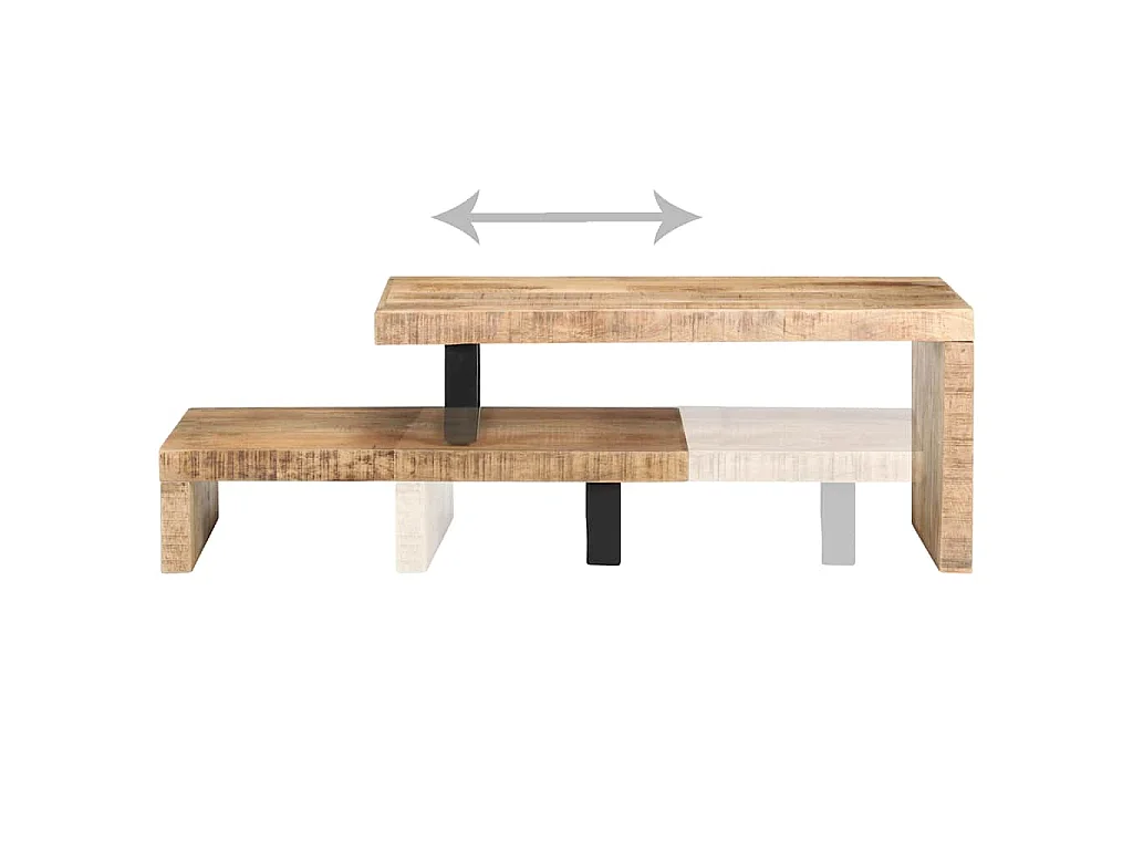 Ensemble de table basse 2 pcs Bois de manguier massif