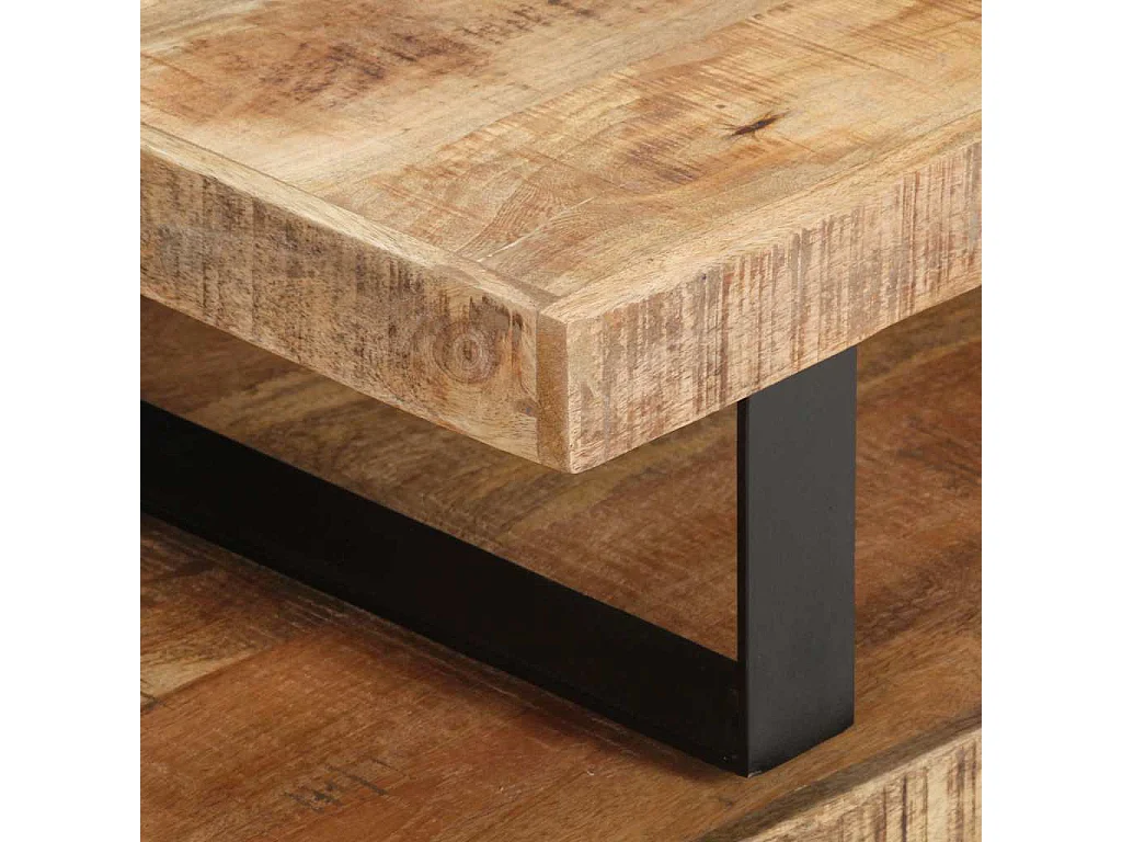 Ensemble de table basse 2 pcs Bois de manguier massif
