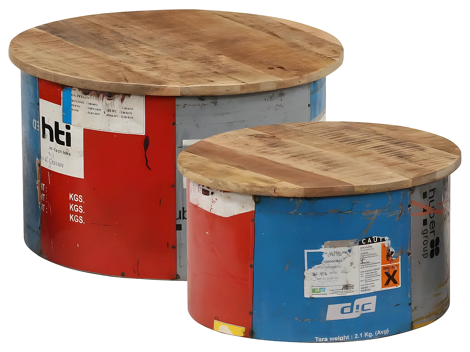 Tables basses 2 pcs Bois solide de manguier