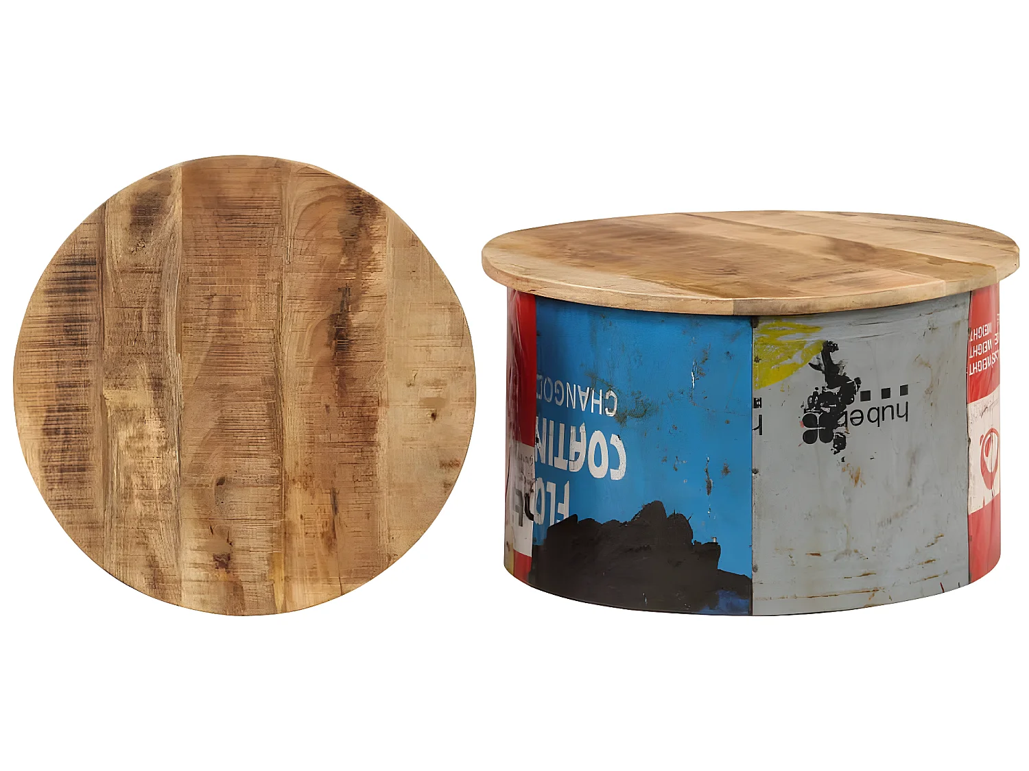 Tables basses 2 pcs Bois solide de manguier