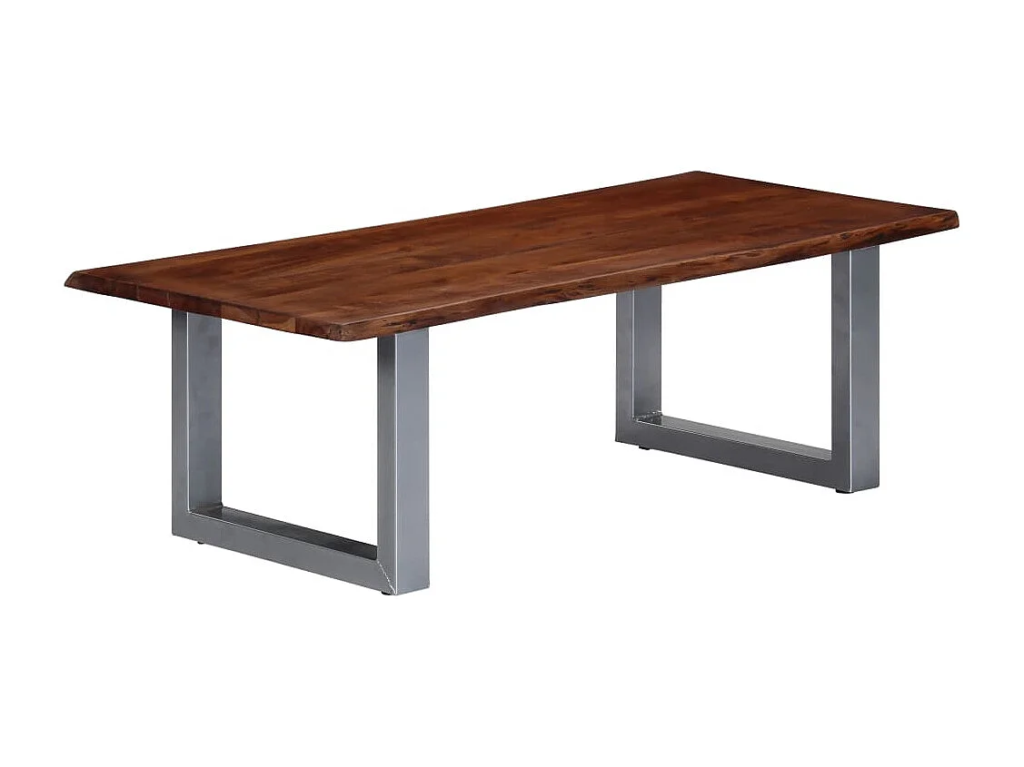 Couchtisch mit lebenden Kanten 115x60x40 cm Massivholz Akazie