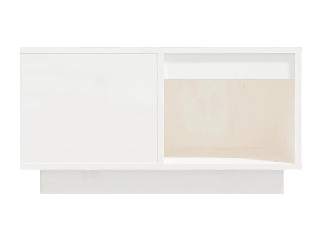 Salontafel 60x61x32,5 cm massief grenenhout wit