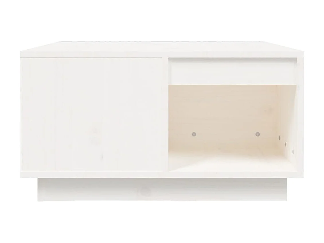 Salontafel 60x61x32,5 cm massief grenenhout wit