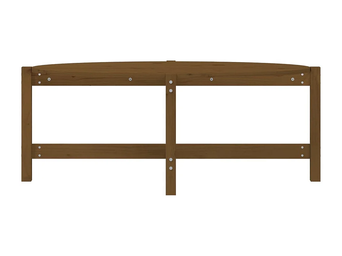 Table basse Marron miel 118x63x45 cm Bois massif de pin
