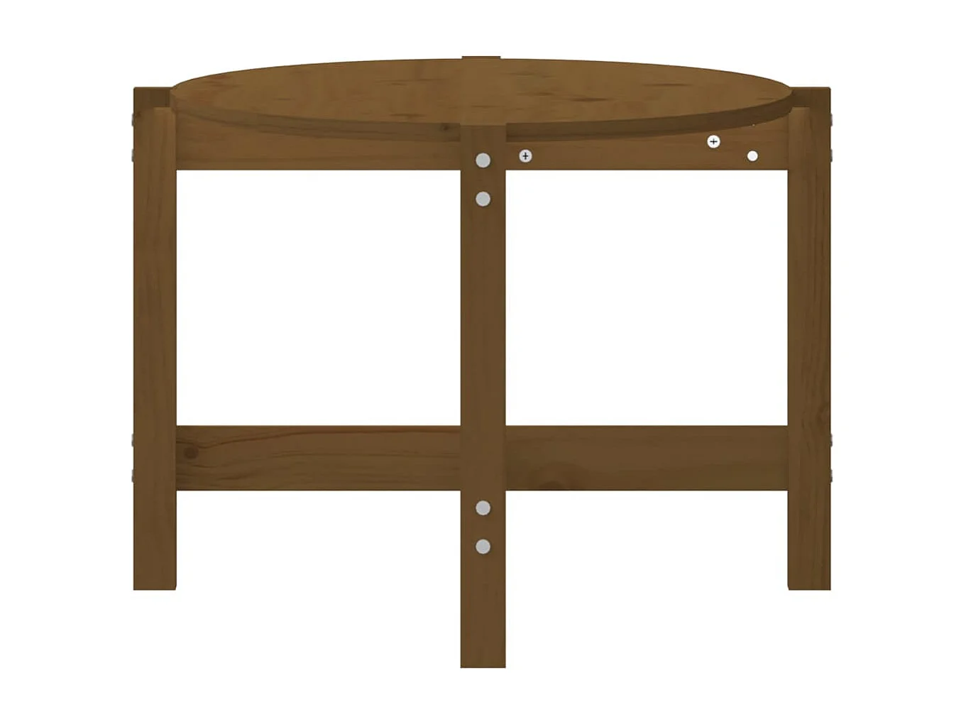 Table basse Marron miel 118x63x45 cm Bois massif de pin