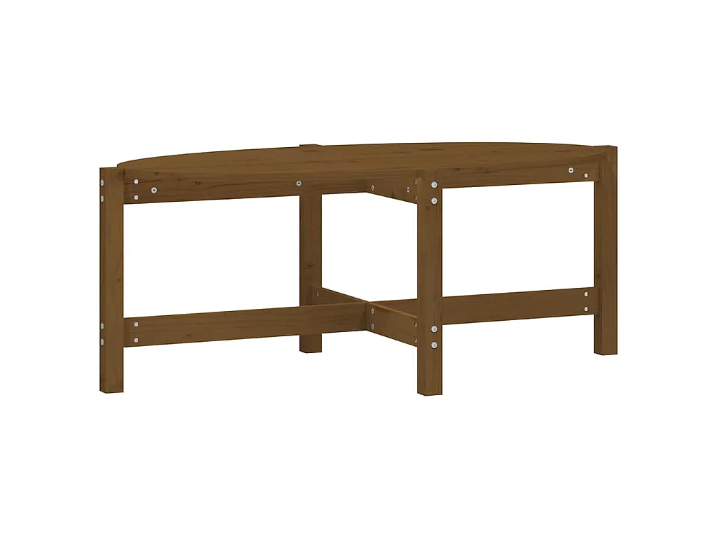 Tavolino da Salotto Ambra 118x63x45cm in Legno Massello di Pino