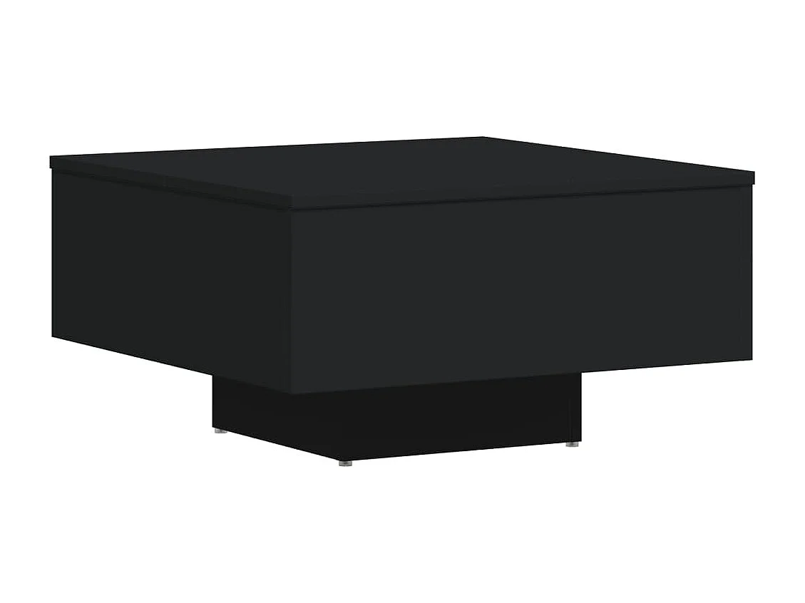 Table basse noir 60x60x31,5 cm bois d'ingénierie