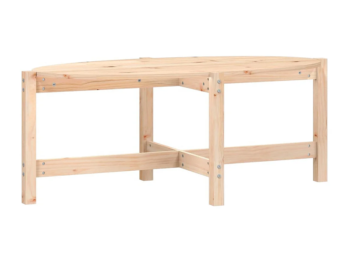 Tavolino da Salotto 118x63x45 cm in Legno Massello di Pino