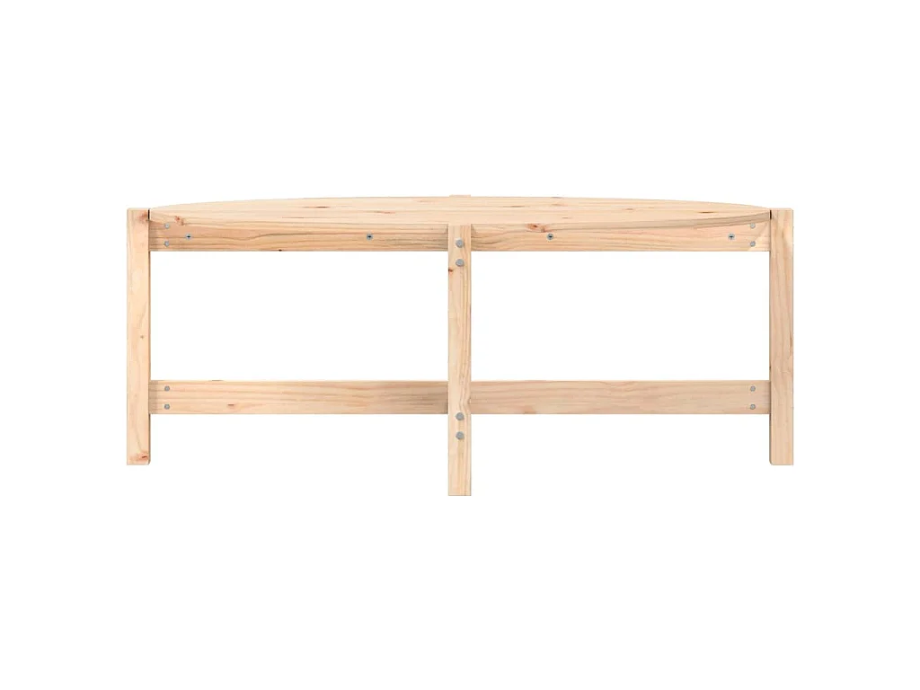 Tavolino da Salotto 118x63x45 cm in Legno Massello di Pino