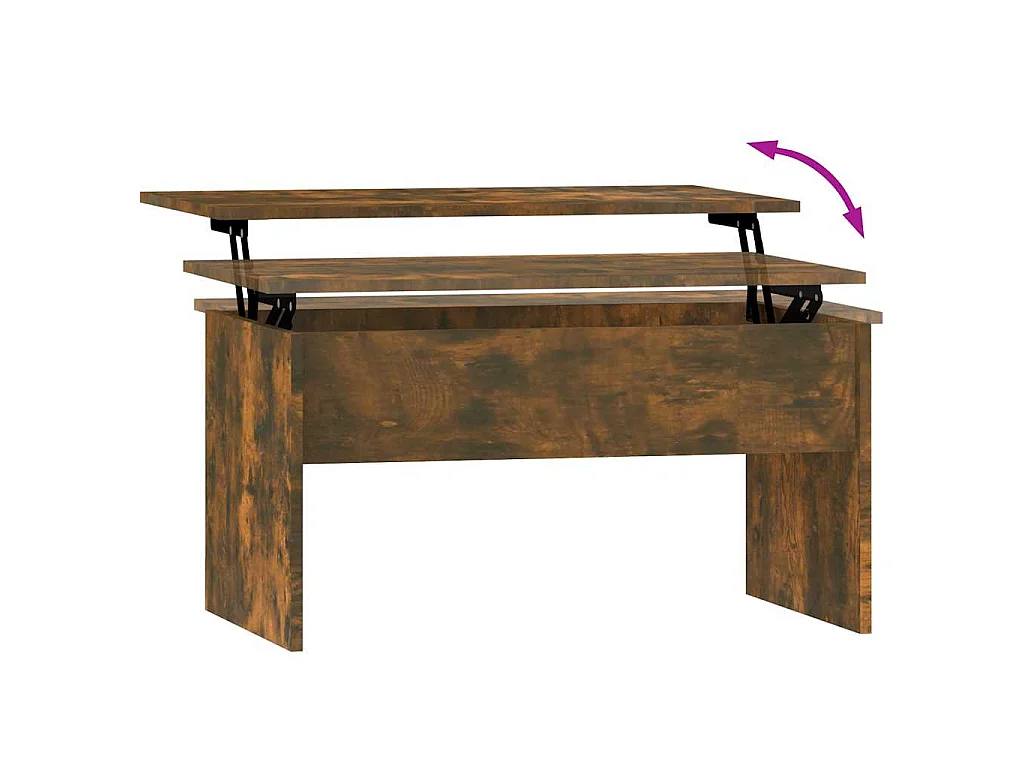 Table basse Chêne fumé 80x50,5x41,5 cm Bois d'ingénierie