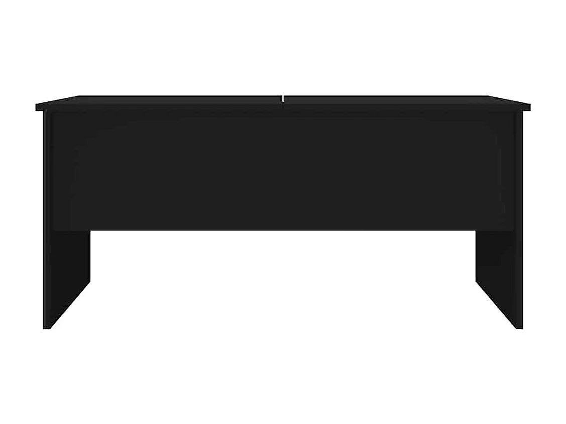 Tavolino da Salotto Nero 102x50,5x46,5 cm in Legno Multistrato