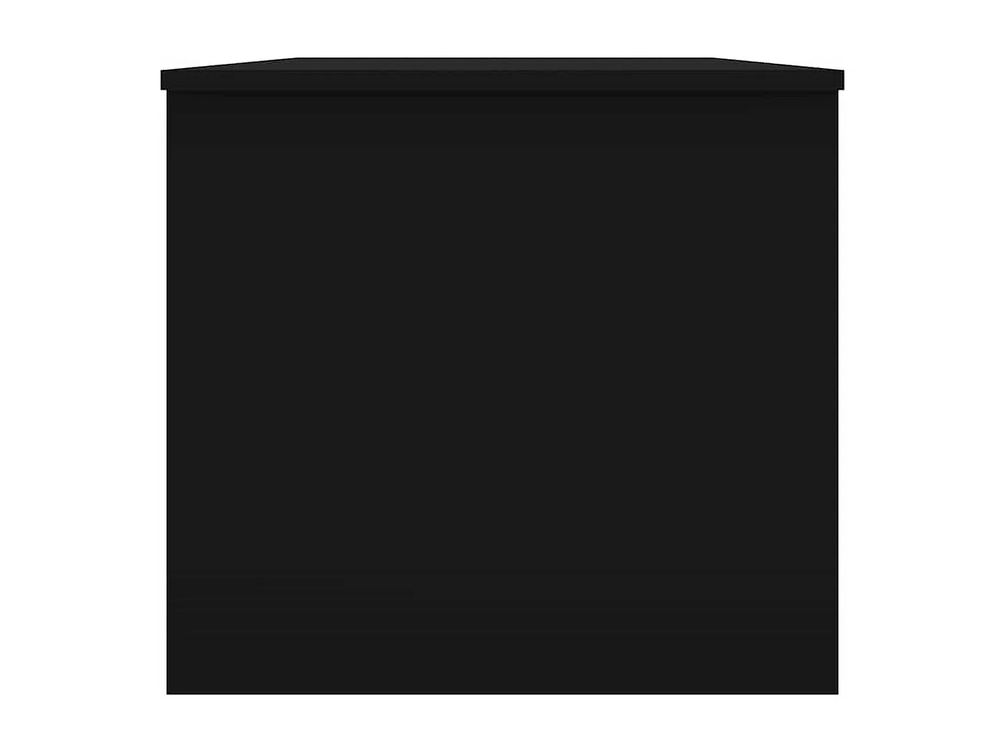 Tavolino da Salotto Nero 102x50,5x46,5 cm in Legno Multistrato