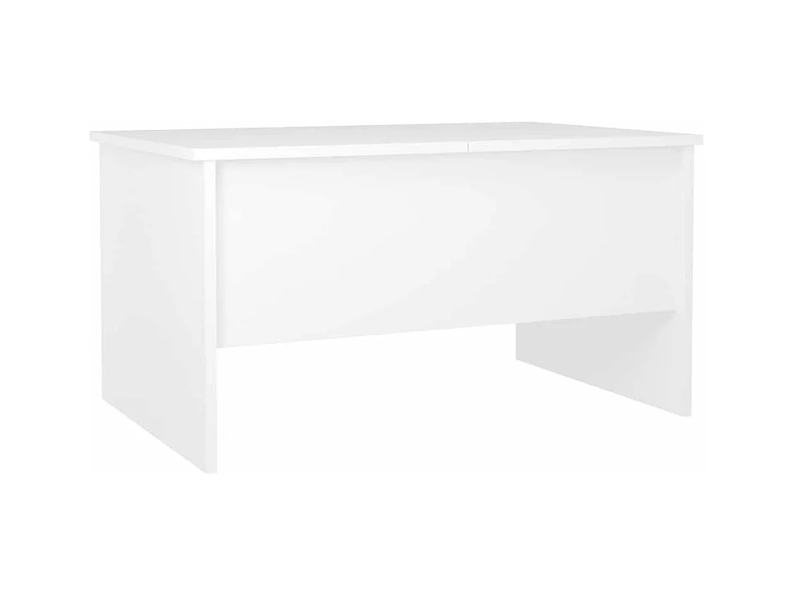 Table basse blanc 80x50x42,5 cm bois d'ingénierie