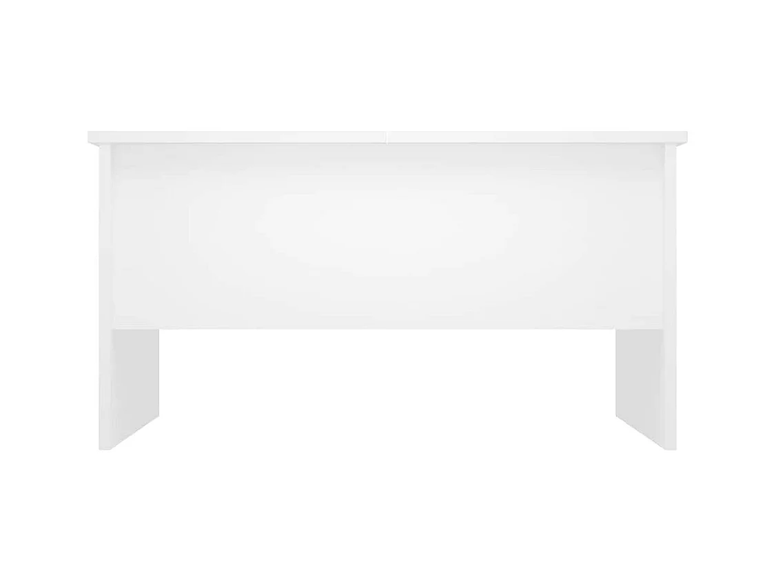 Table basse blanc 80x50x42,5 cm bois d'ingénierie