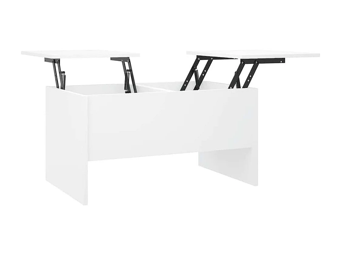 Salontafel 80x50x42,5 cm bewerkt hout wit