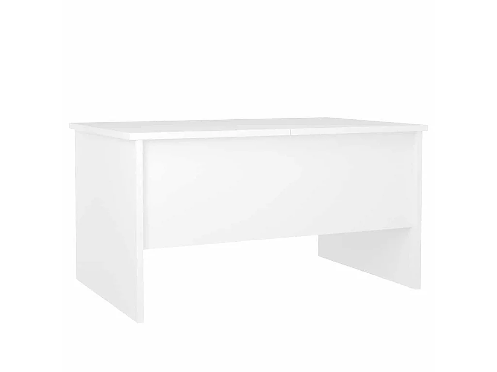 Table basse blanc 80x50x42,5 cm bois d'ingénierie