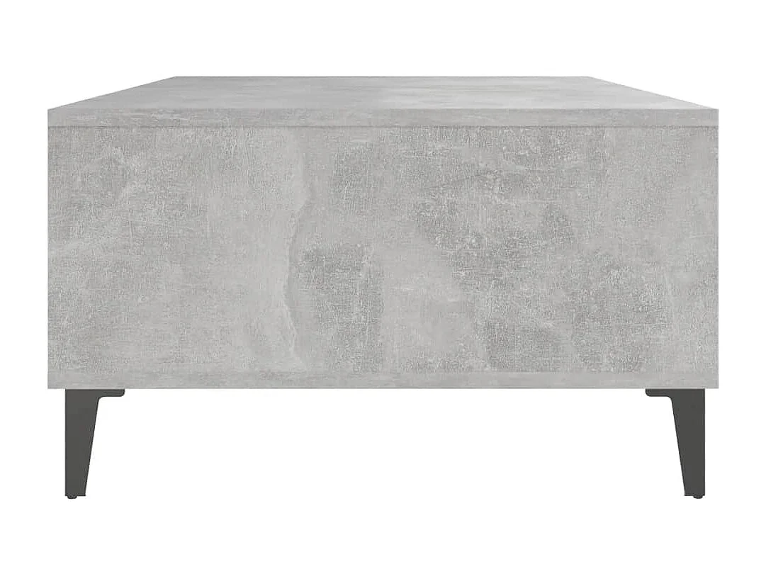 Mesa centro madera contrachapada gris hormigón 103,5x60x35 cm