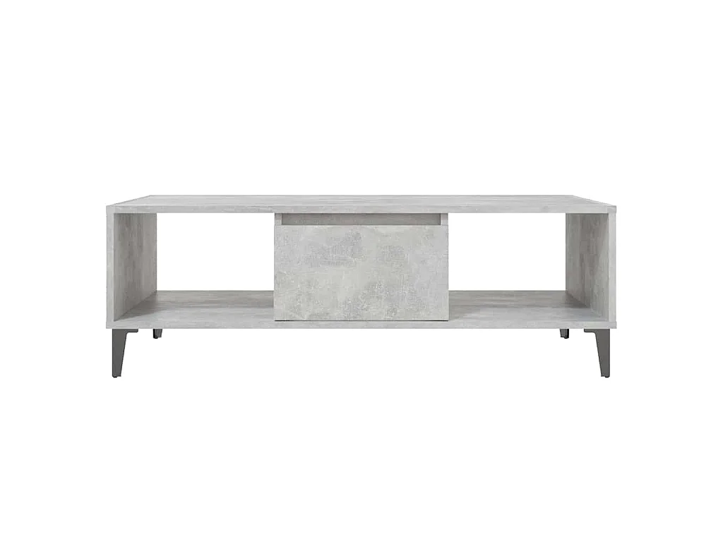 Salontafel 103,5x60x35 cm bewerkt hout betongrijs