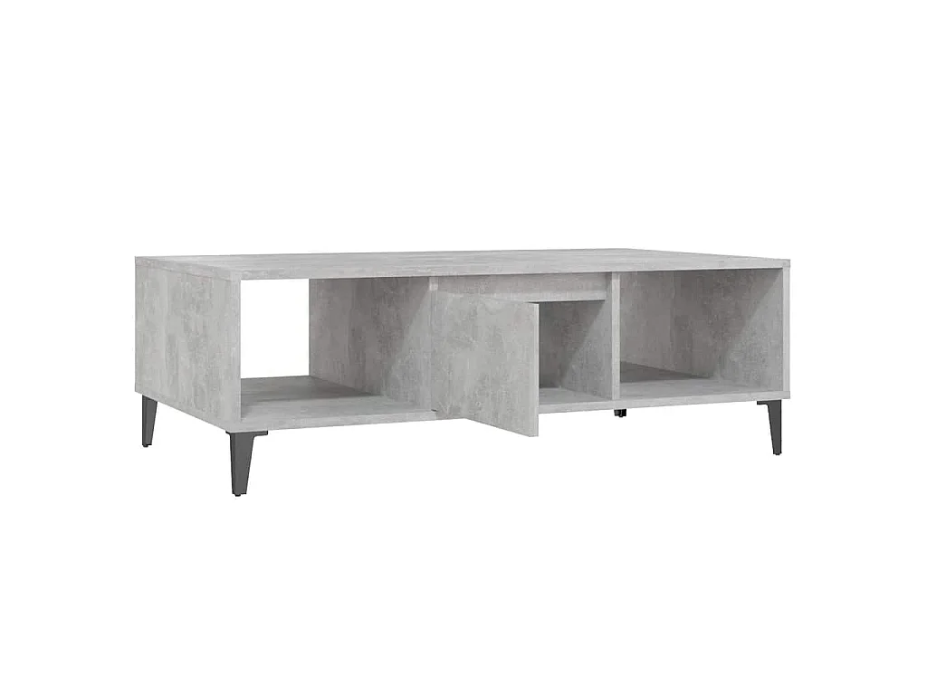 Salontafel 103,5x60x35 cm bewerkt hout betongrijs