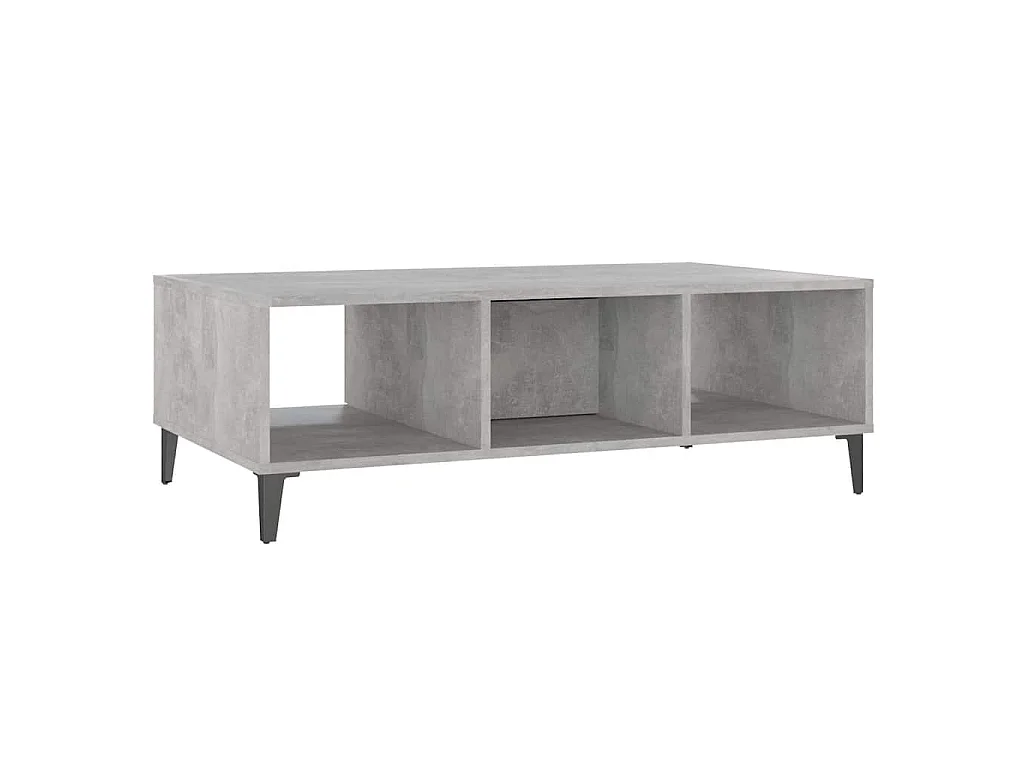 Salontafel 103,5x60x35 cm bewerkt hout betongrijs