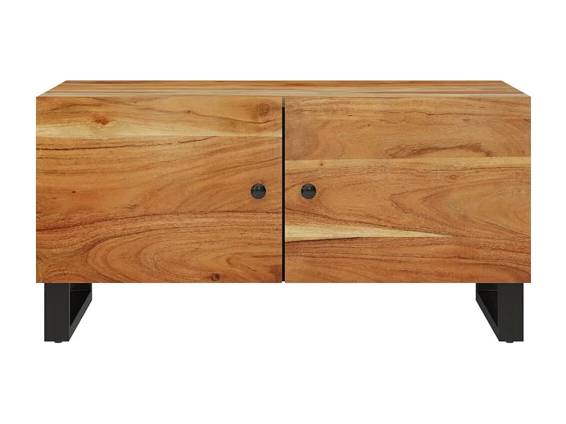 Couchtisch 80x50x40 cm Massivholz Akazie & Holzwerkstoff
