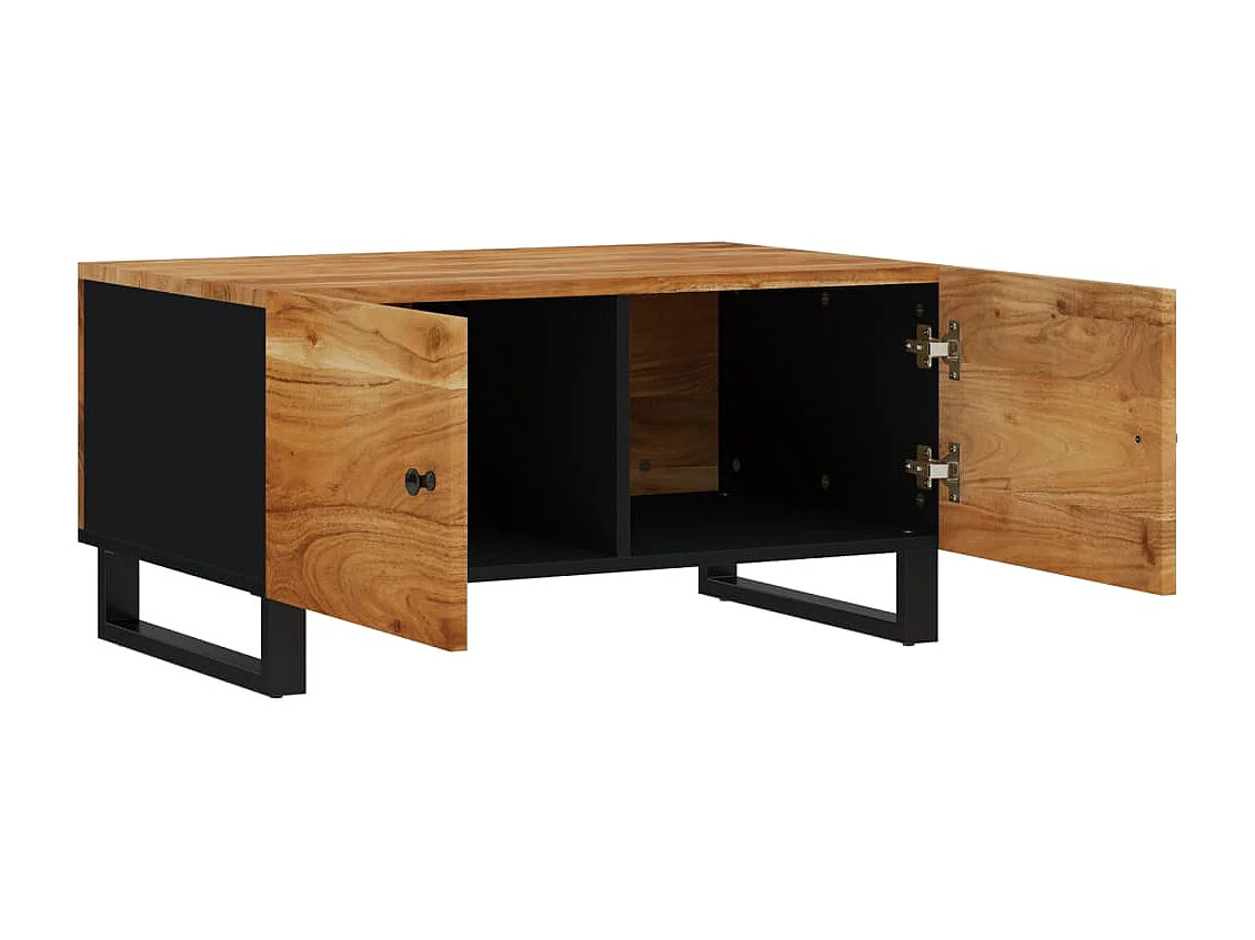 Couchtisch 80x50x40 cm Massivholz Akazie & Holzwerkstoff