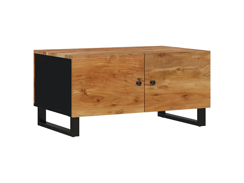 Couchtisch 80x50x40 cm Massivholz Akazie & Holzwerkstoff