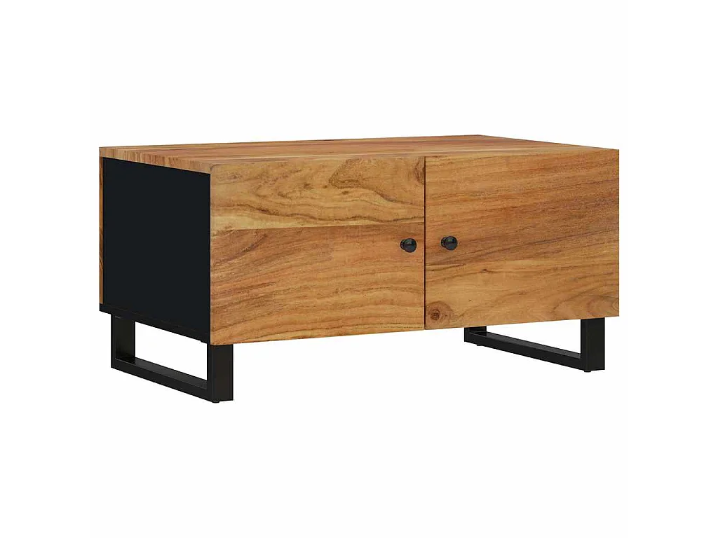 Couchtisch 80x50x40 cm Massivholz Akazie & Holzwerkstoff