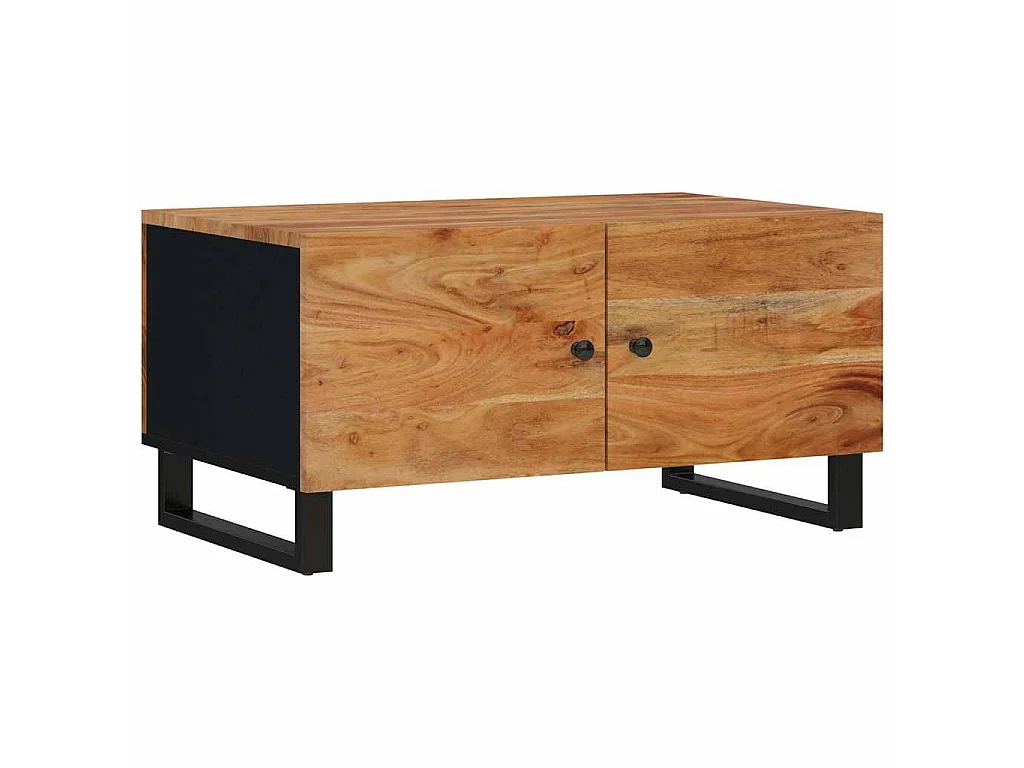 Couchtisch 80x50x40 cm Massivholz Akazie & Holzwerkstoff
