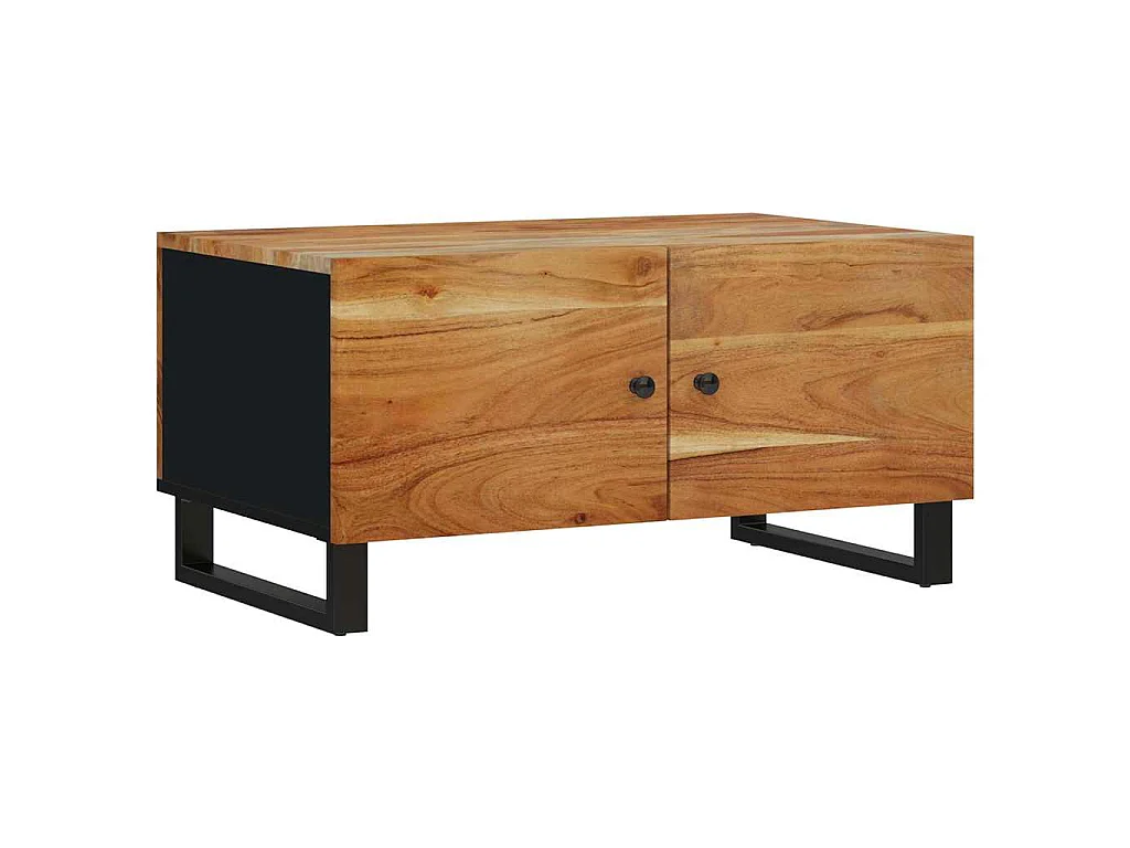 Couchtisch 80x50x40 cm Massivholz Akazie & Holzwerkstoff