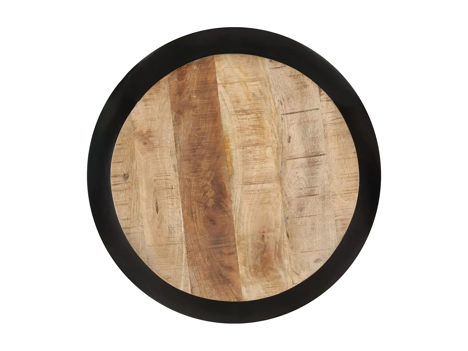 Table basse Noir 68x68x30 cm Bois de manguier solide