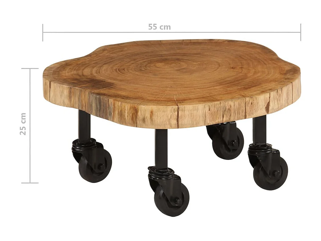 Salontafel 60x55x25 cm massief acaciahout