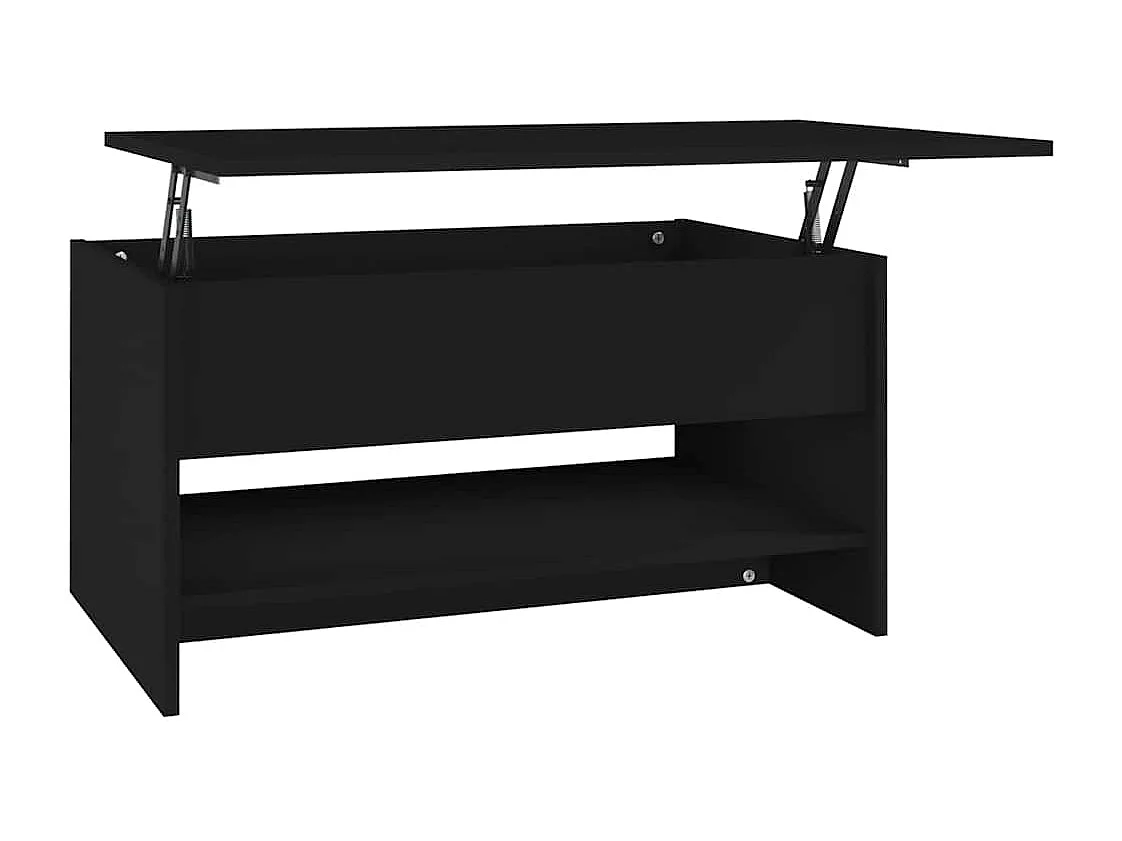 Table basse Noir 80x50x40 cm Bois d'ingénierie