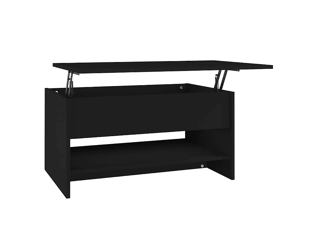 Table basse Noir 80x50x40 cm Bois d'ingénierie