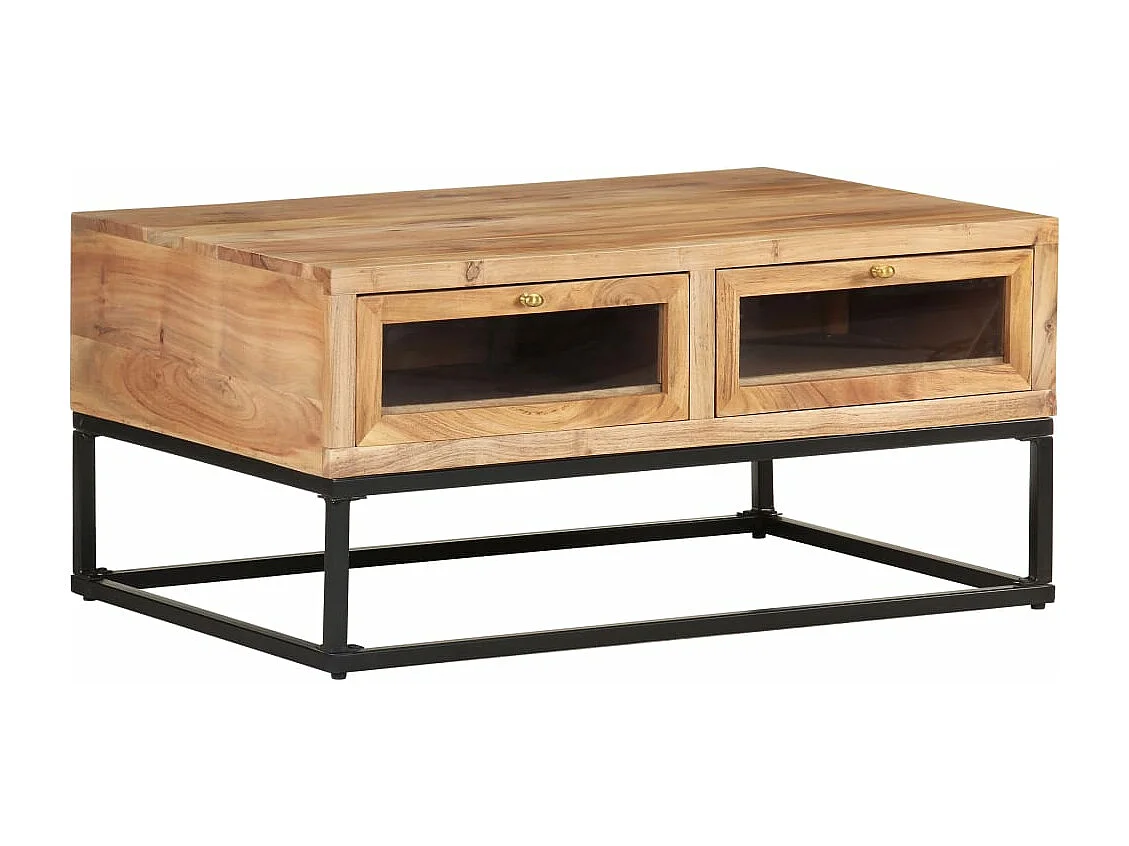 Couchtisch 90x60x40 cm Massivholz Akazie