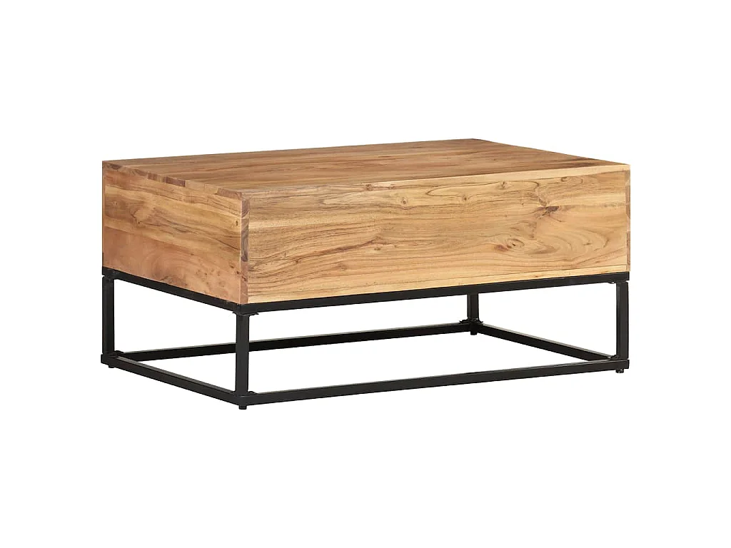 Mesa de centro 90x60x40 cm madeira de acácia maciça