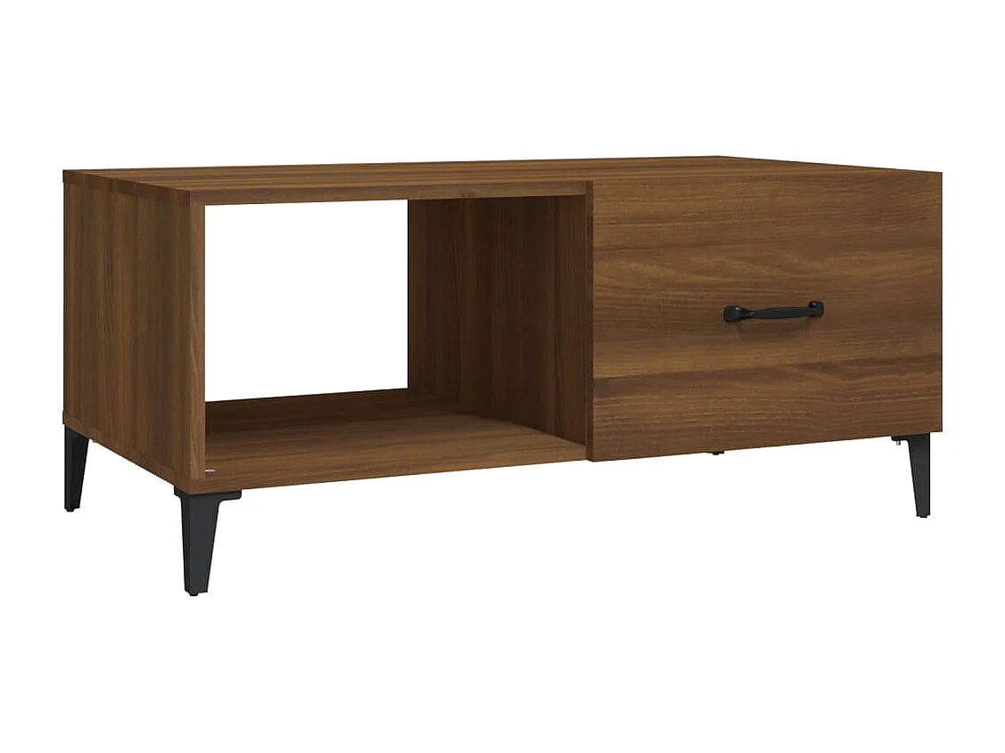 Salontafel 90x50x40 cm bewerkt hout bruin eikenkleur