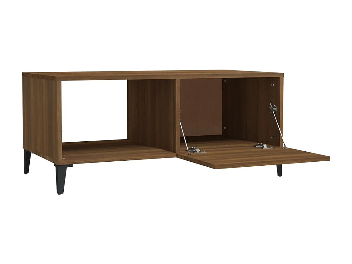 Salontafel 90x50x40 cm bewerkt hout bruin eikenkleur