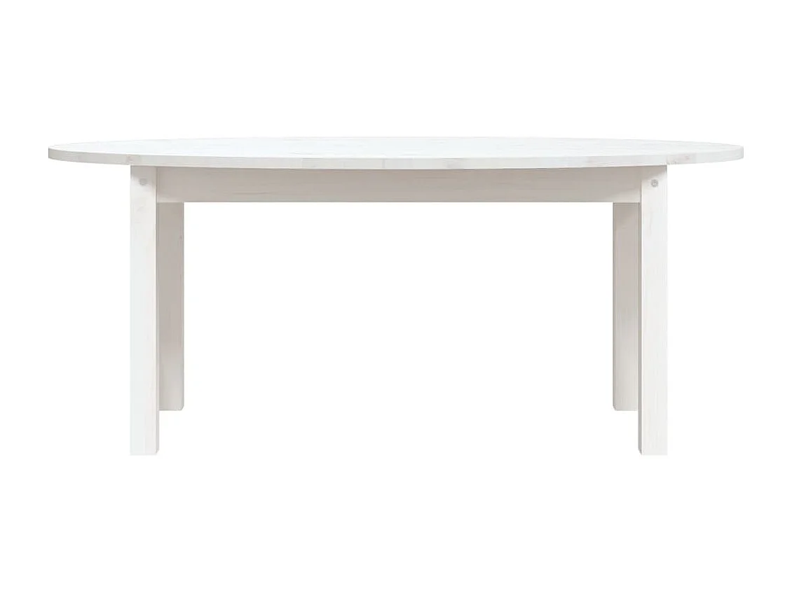 Salontafel 110x55x45 cm massief grenenhout wit