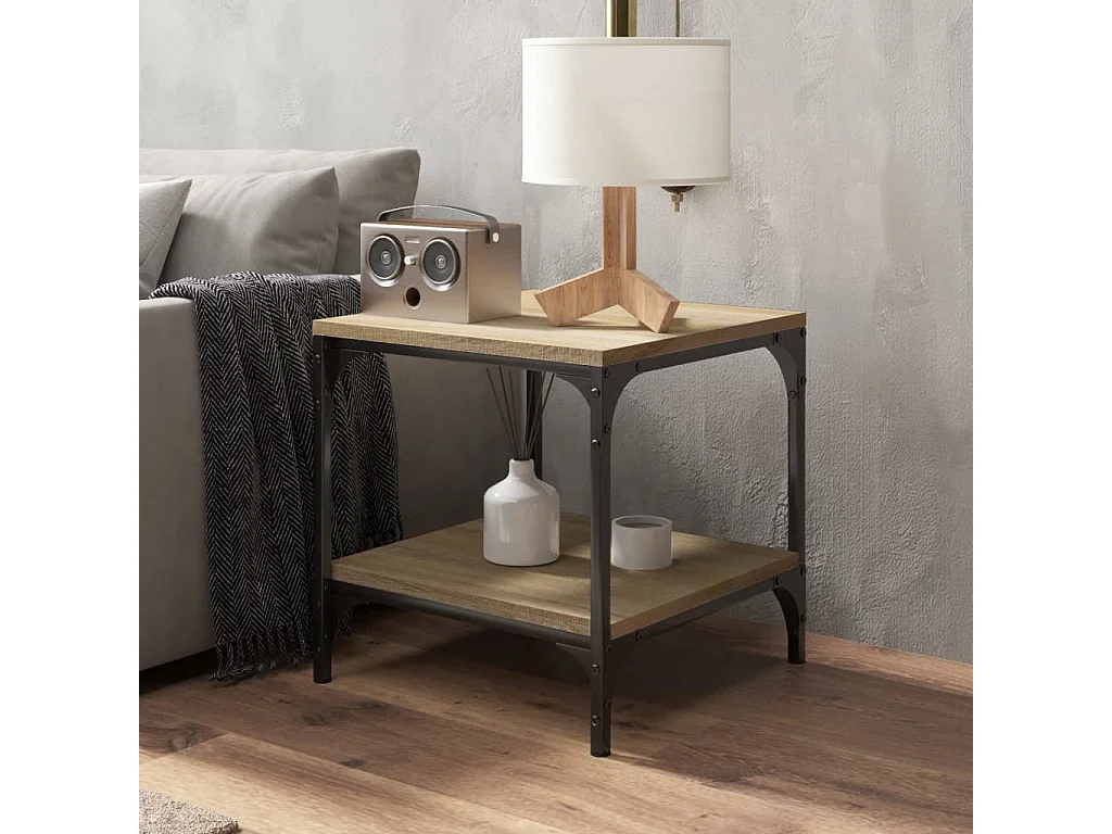 Tables d'appoint 2 pcs Chêne sonoma 40x40x40 cm Bois ingénierie