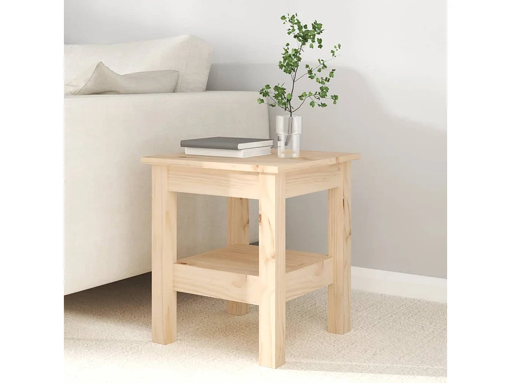 Table basse 35x35x40 cm Bois massif de pin