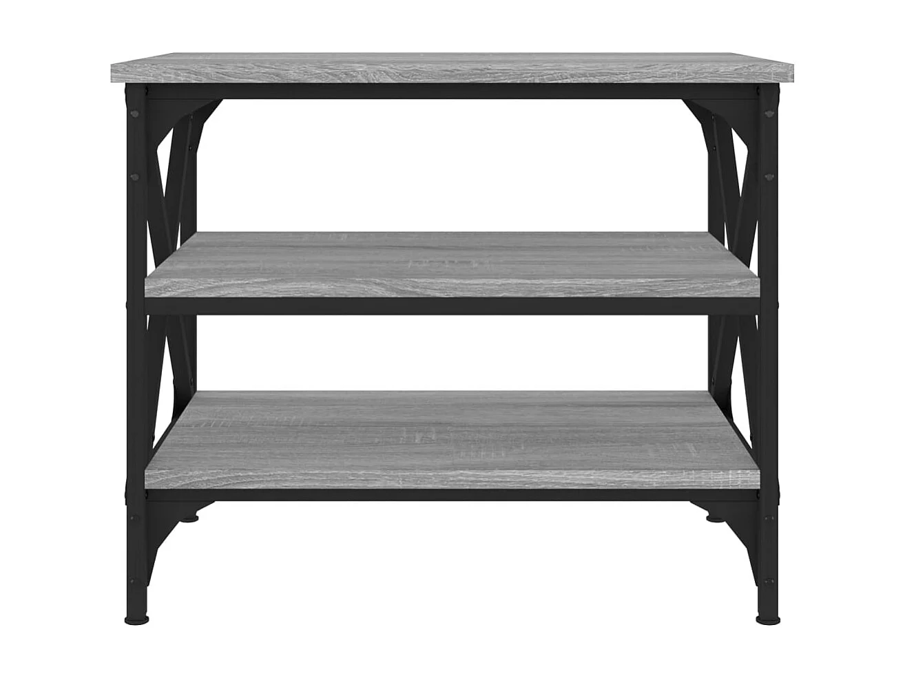 Bijzettafel 55x38x45 cm bewerkt hout grijs sonoma eikenkleurig